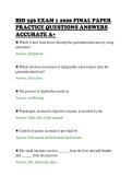 BIO 256 EXAM 1 2026 FINAL PAPER&NewLine;PRACTICE QUESTIONS ANSWERS&NewLine;ACCURATE A&plus;&NewLine;