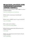 BIO 256 EXAM 1 2026 STUDY GUIDE&NewLine;COMPREHENSIVE QUESTIONS&NewLine;ANSWERS VERIFIED A&plus;