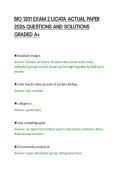 BIO 1201 EXAM 2 LICATA ACTUAL PAPER&NewLine;2026 QUESTIONS AND SOLUTIONS&NewLine;GRADED A&plus;