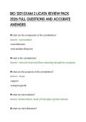BIO 1201 EXAM 2 LICATA REVIEW PACK&NewLine;2026 FULL QUESTIONS AND ACCURATE&NewLine;ANSWERS&NewLine;