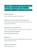 BIO250L COMPREHENSIVE EXAMINATION&NewLine;TEST FULL QUESTIONS AND CORRECT&NewLine;ANSWERS VERIFIED COMPLETE SOLUTION&NewLine;