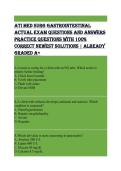 ATI Med Surg Gastrointestinal &NewLine;Actual Exam Questions and Answers &NewLine;Practice Questions with 100&percnt; &NewLine;Correct Newest Solutions &vert; Already &NewLine;Graded A&plus; 