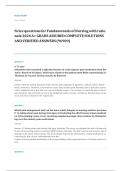 NCLEX RN fundamentals EXAM A&plus; GRADE ASSURED COMPLETE SOLUTIONS AND VERIFIED ANSWERS