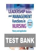TEST BANK FOR Leadership Roles and Management Functions in Nursing&colon; Theory and Application&comma; 11th Edition by Dr&period; Carol Huston ISBN&colon; 978-1975193065 COMPLETE GUIDE ALL CHAPTERS COVERED 100&percnt; VERIFIED A&plus; GRADE ASSURED&excl;&excl;&excl;&excl;&excl;NEW LATEST UPDATE