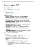 Volledige samenvatting DLB &vert; Utrecht &vert; 201700107 