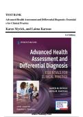 TEST BANK FOR Advanced Health Assessment and Differential Diagnosis&colon; Essentials for Clinical Practice 1st Edition by Suzanne Smeltze ISBN&colon; 978-0826162496 COMPLETE GUIDE ALL CHAPTERS COVERED 100&percnt; VERIFIED A&plus; GRADE ASSURED&excl;&excl;&excl;&excl;&excl;NEW LATEST UPDATE&excl;&excl;&excl;&excl;&excl;