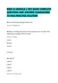 BIOD 151 MODULE 2 TEST BANK COMPLETE&NewLine;QUESTIONS AND ANSWERS GUARANTEED&NewLine;TO PASS PRACTICE SOLUTION