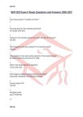 NUR 253 Exam 4 Study Questions and Answers Graded A&plus;