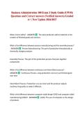 Business Administration 100 Exam 2 Study Guide &lpar;UWM&rpar; Questions and Correct Answers &lpar;Verified Answers&rpar; Graded A&plus; &vert; New Update 2026&sol;2027