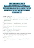 LOUISIANA CLASS D&NewLine;"CHAUFFEUR'S"&NewLine;LICENSE TEST ACTUAL EXAM PAPER&NewLine;2026 QUESTIONS WITH ANSWERS&NewLine;GRADED A&plus;