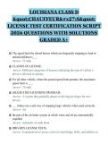 LOUISIANA CLASS D&NewLine;"CHAUFFEUR'S"&NewLine;LICENSE TEST CERTIFICATION SCRIPT&NewLine;2026 QUESTIONS WITH SOLUTIONS&NewLine;GRADED A&plus;