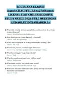 LOUISIANA CLASS D&NewLine;"CHAUFFEUR'S"&NewLine;LICENSE TEST COMPREHENSIVE&NewLine;STUDY GUIDE 2026 FULL QUESTIONS&NewLine;AND SOLUTIONS GRADED A&plus;