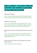 BIOD 151 MODULE 4 TEST BANK COMPLETE&NewLine;QUESTIONS AND ANSWERS GUARANTEED&NewLine;TO PASS PRACTICE SOLUTION