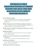 LOUISIANA CLASS D&NewLine;"CHAUFFEUR'S"&NewLine;LICENSE TEST FINAL TEST 2026&NewLine;QUESTIONS WITH CORRECT&NewLine;ANSWERS GRADED A&plus;