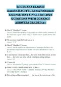 LOUISIANA CLASS D&NewLine;"CHAUFFEUR'S"&NewLine;LICENSE TEST FINAL TEST 2026&NewLine;QUESTIONS WITH CORRECT&NewLine;ANSWERS GRADED A&plus;&NewLine;