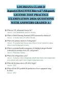 LOUISIANA CLASS D&NewLine;"CHAUFFEUR'S"&NewLine;LICENSE TEST PRACTICE&NewLine;EXAMINATION 2026 QUESTIONS&NewLine;WITH ANSWERS GRADED A&plus;