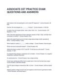 ASSOCIATE CET PRACTICE EXAM QUESTIONS AND ANSWERS