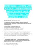 HONDROS NUR 163 FINAL EXAM 2025-2026 &vert; Complete Guide with Verified Q&A &vert; Adult Health & Elderly Patient Care &vert; Pass Guaranteed - A&plus; Graded