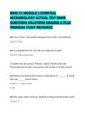 BIOD 171 MODULE 2 ESSENTIAL&NewLine;MICROBIOLOGY ACTUAL TEST BANK&NewLine;QUESTIONS SOLUTIONS GRADED A PLUS&NewLine;PREMIUM STUDY RESOURCE&NewLine;