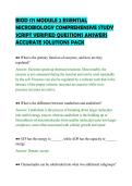 BIOD 171 MODULE 2 ESSENTIAL&NewLine;MICROBIOLOGY COMPREHENSIVE STUDY&NewLine;SCRIPT VERIFIED QUESTIONS ANSWERS&NewLine;ACCURATE SOLUTIONS PACK&NewLine;