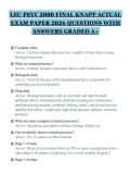 LSU PSYC 2000 FINAL KNAPP ACTUAL&NewLine;EXAM PAPER 2026 QUESTIONS WITH&NewLine;ANSWERS GRADED A&plus;