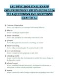 LSU PSYC 2000 FINAL KNAPP&NewLine;COMPREHENSIVE STUDY GUIDE 2026&NewLine;FULL QUESTIONS AND SOLUTIONS&NewLine;GRADED A&plus;