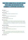 LSU PSYC 2000 FINAL KNAPP FINAL&NewLine;TEST 2026 QUESTIONS WITH&NewLine;CORRECT ANSWERS GRADED A&plus;