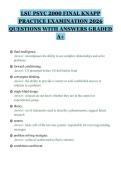 LSU PSYC 2000 FINAL KNAPP&NewLine;PRACTICE EXAMINATION 2026&NewLine;QUESTIONS WITH ANSWERS GRADED&NewLine;A&plus;