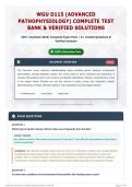 WGU D115 &lpar;Advanced Pathophysiology&rpar; Complete Test Bank & Verified Solutions 330&plus; &lpar;Updated 2026&rpar; Complete Exam Pack   A&plus; Graded Questions & Verified Answers