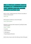 BIOD 171 PORTAGE LEARNING ESSENTIAL&NewLine;MICROBIOLOGY COMPREHENSIVE EXAM&NewLine;SCRIPT VERIFIED QUESTIONS ANSWERS&NewLine;ACCURATE SOLUTIONS PACK&NewLine;