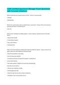 CAM Certified Apartment Manager Exam Questions with Accurate Solutions