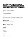 BIOLOGY 1001 LSU HRINCEVICH&NewLine;EXAM 3 2026 TEST BANK COMPLETE&NewLine;QUESTIONS SOLUTIONS GRADED A&plus;