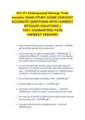 ICC U1 Underground Storage Tank &NewLine;Installer EXAM STUDY GUIDE 2026&sol;2027 &NewLine;ACCURATE QUESTIONS WITH CORRECT &NewLine;DETAILED SOLUTIONS &vert;&vert; &NewLine;100&percnt; GUARANTEED PASS &NewLine;<NEWEST VERSION> &NewLine;