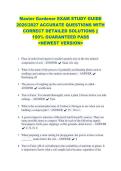Master Gardener EXAM STUDY GUIDE &NewLine;2026&sol;2027 ACCURATE QUESTIONS WITH &NewLine;CORRECT DETAILED SOLUTIONS &vert;&vert; &NewLine;100&percnt; GUARANTEED PASS &NewLine;<NEWEST VERSION> 