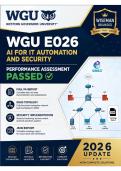 WGU E026 AI for IT Automation and Security Performance Assessment Passed &vert; Full PA Report with GNS3 Topology & JSON Export &vert; 2026 Update with complete solutions&period;