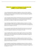 NURS 3110 - Critical Care Medications Test Questions with &NewLine;CORRECT Answers &lpar;Latest Update&rpar; 