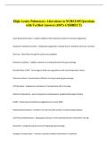 High Acuity Pulmonary Alterations in NURS3305 Questions &NewLine;with Verified Answers &lpar;100&percnt; CORRECT&rpar;
