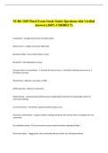 NURS 3305 Final Exam Study Guide Questions with Verified &NewLine;Answers &lpar;100&percnt; CORRECT&rpar; 