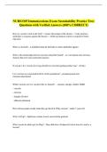 NURS3305 Immunizations Exam Sustainability Practice Test &vert; &NewLine;Questions with Verified Answers &lpar;100&percnt; CORRECT&rpar; 