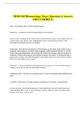 NURS 3305 Pharmacology Exam 1 Questions & Answers &NewLine;&lpar;100&percnt; CORRECT&rpar; 