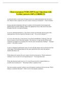 Client Assessment NURS-3305 Exam 2 Questions with &NewLine;Verified Answers &lpar;100&percnt; CORRECT&rpar; 