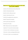 Blueprint for NURS 3305 Final Exam Questions with Verified &NewLine;Answers &lpar;100&percnt; CORRECT&rpar; 
