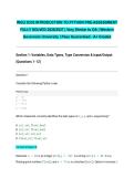 WGU D335 INTRODUCTION TO PYTHON PRE-ASSESSMENT FULLY SOLVED 2026&sol;2027 &vert; Very Similar to OA &vert; Western Governors University &vert; Pass Guaranteed - A&plus; Graded&NewLine;&NewLine;