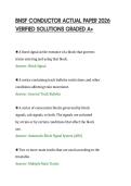 BNSF CONDUCTOR ACTUAL PAPER 2026&NewLine;VERIFIED SOLUTIONS GRADED A&plus;