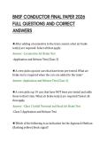 BNSF CONDUCTOR FINAL PAPER 2026&NewLine;FULL QUESTIONS AND CORRECT&NewLine;ANSWERS&NewLine;