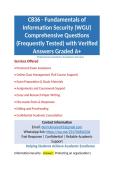 C836 - Fundamentals of Information Security &lpar;WGU&rpar; Comprehensive Questions &lpar;Frequently Tested&rpar; with Verified Answers Graded A&plus;