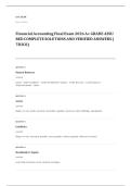 CPA EXAM A&plus; GRADE ASSURED COMPLETE SOLUTIONS AND VERIFIED ANSWERS