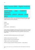 WGU Course C840 - Digital Forensics exam QUESTIONS AND CORRECT VERIFIED ANSWERS LATEST UPDATE 2024-2025