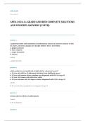 APEA myQbank EXAM A&plus; GRADE ASSURED COMPLETE SOLUTIONS AND VERIFIED ANSWERS