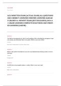 ACLS pre EXAM A&plus; GRADE ASSURED COMPLETE SOLUTIONS AND VERIFIED ANSWERS